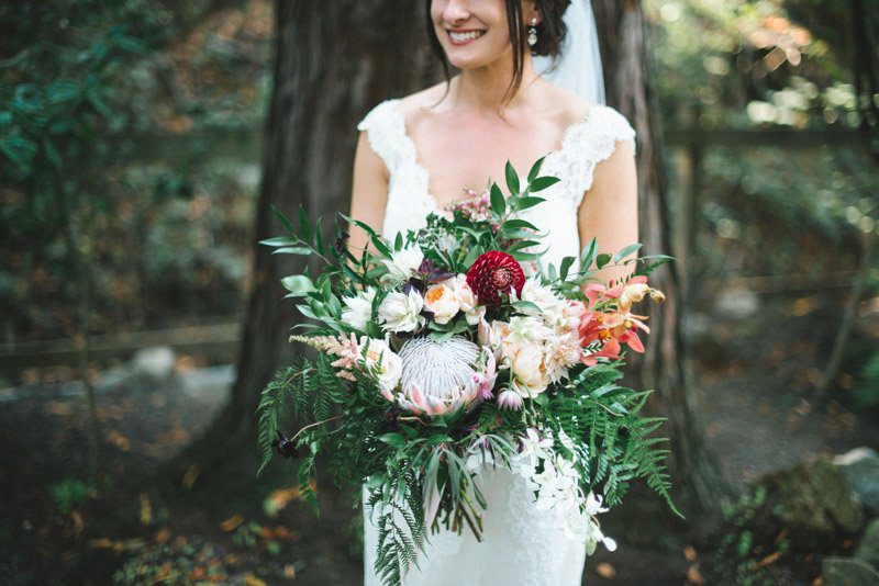 King Protea Wedding Bouquet by Fogcutter SF - Shannon Rosan Photography - rosanweddings.com