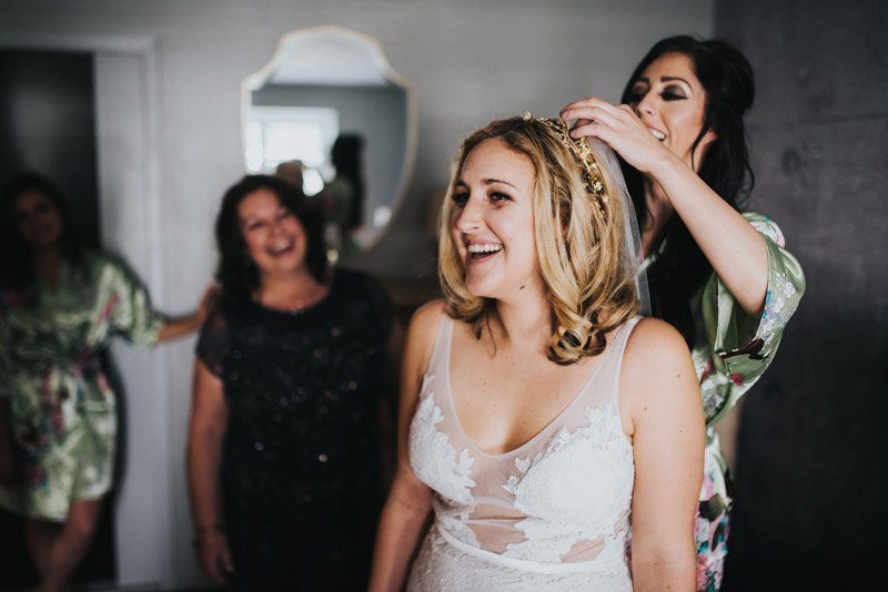 Bride getting ready at Pier 2620 Hotel